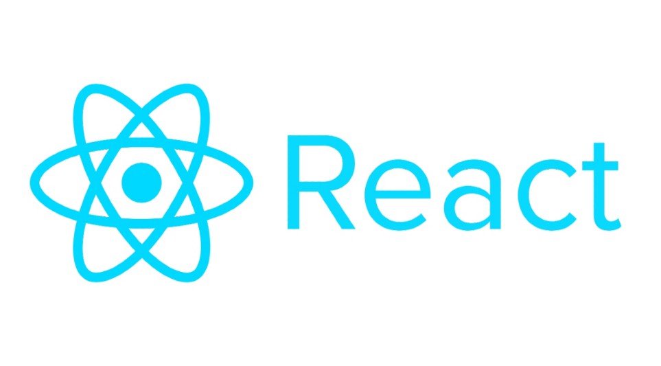 React js logo, a front-end framework.