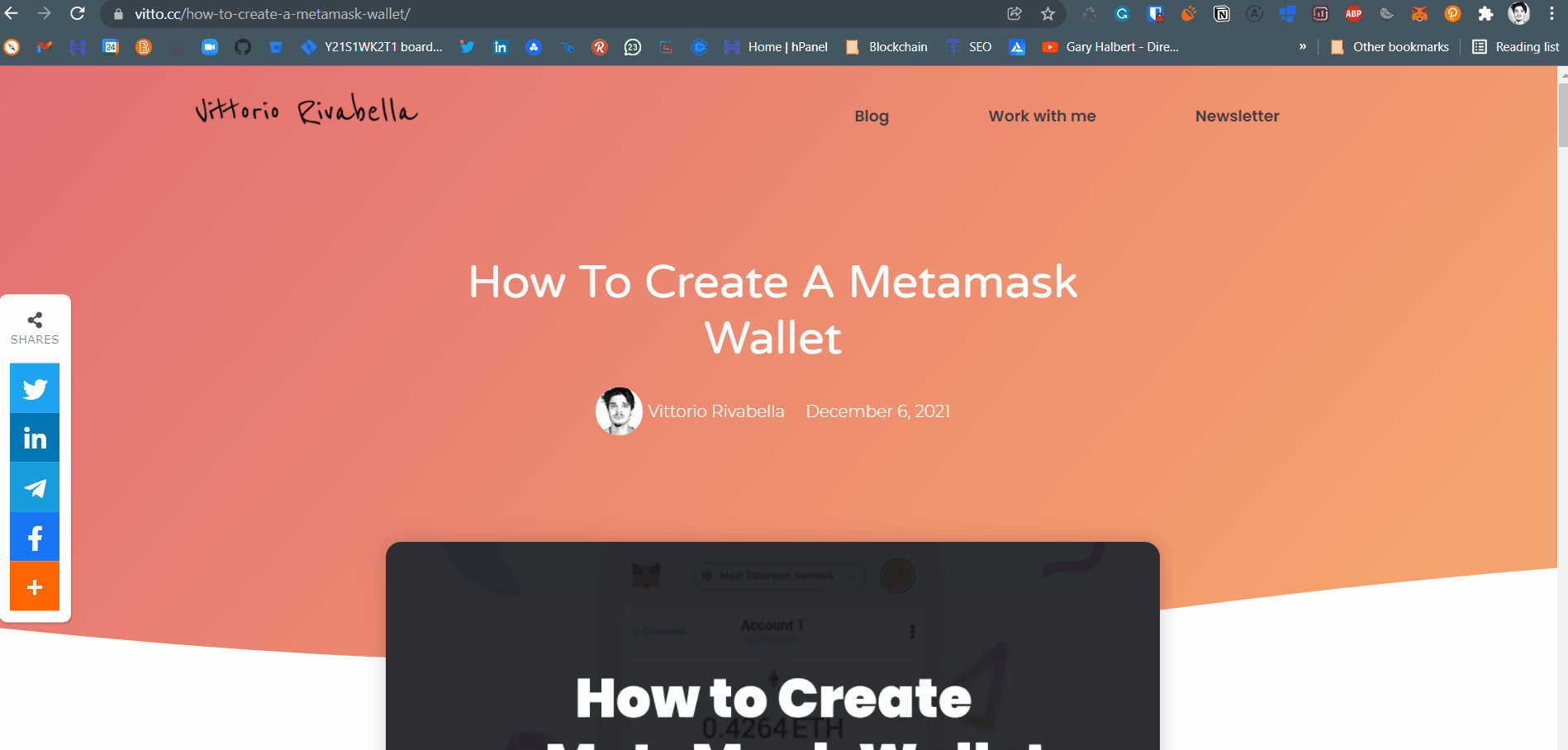 Afferrare la chiave privata del portafoglio di Metamask per distribuire il token